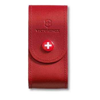 Чехол на ремень Victorinox (для ножа 91мм) 4.0521.1 (5-8 уровней, кожаный, красный)